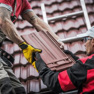 Red Roof Tiles Installation